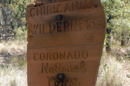 Chiricahua Wilderness, sign, May, 2024