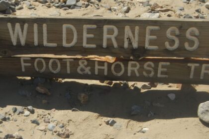 Death Valley Wilderness, sign, March, 2024