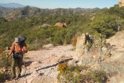 Galiuro Wilderness, rocky ridge hiking, 2024 April