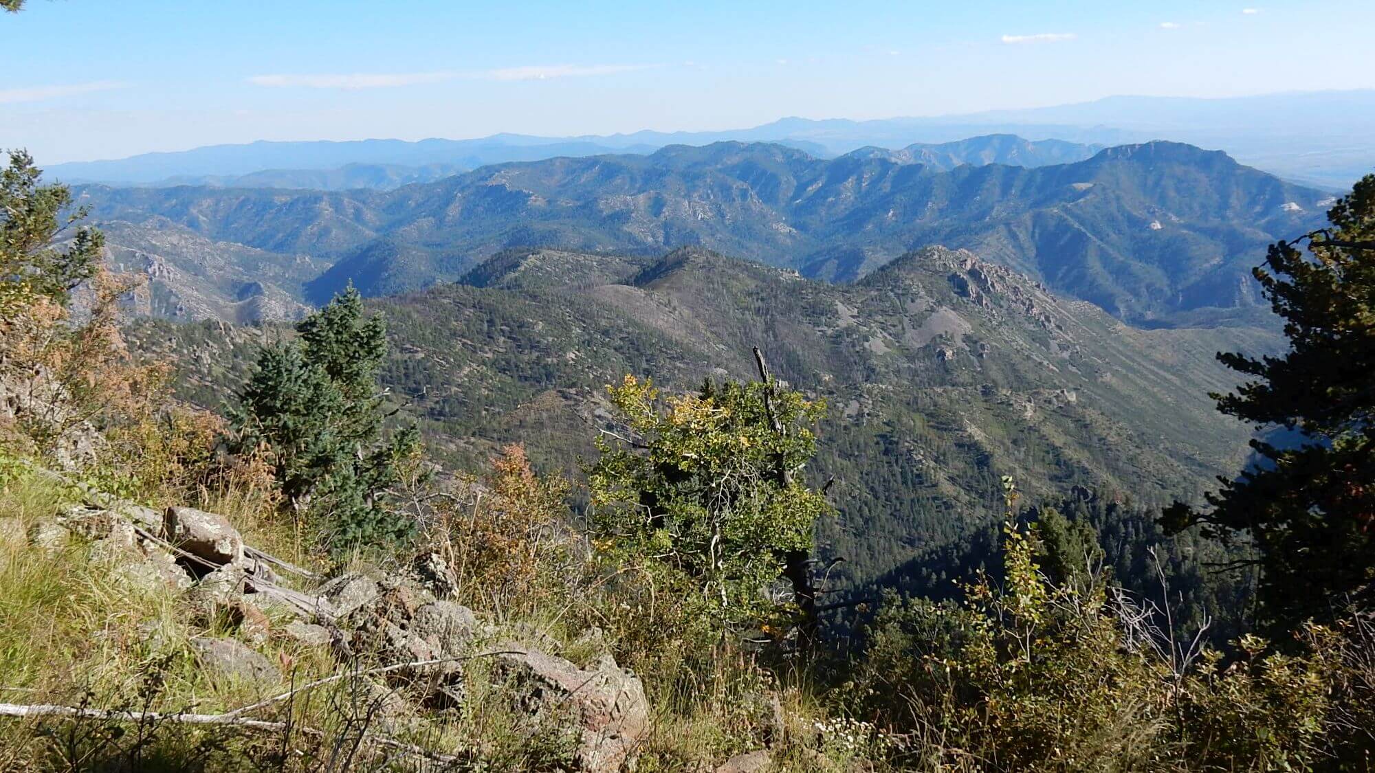 Gila Wilderness, backpacking, view from Mogollon Bald Trail, September