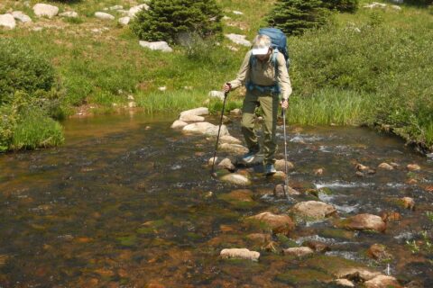 Rawah Wilderness, stream crossing, 2024 July