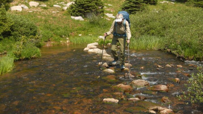 Rawah Wilderness, stream crossing, 2024 July