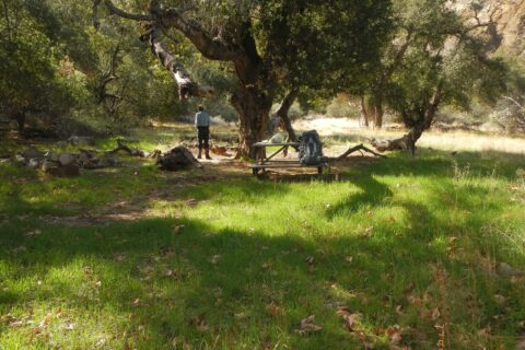 Breakfast at Sycamore Camp. 45 hrs after flood surge.