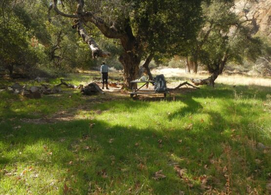 Breakfast at Sycamore Camp. 45 hrs after flood surge.