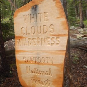 Idaho Cecil D. Andrus-White Clouds Wilderness sign